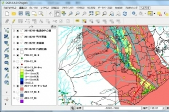 地理空間データを重ね合わせ表示